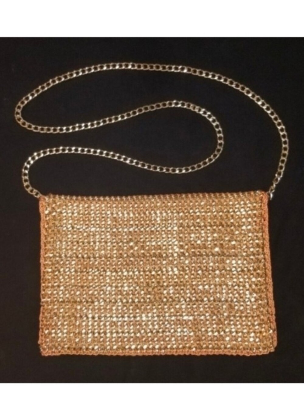 Clutch Chain and Cord Woven Crossbody Gold Tone - Picture 16 of 16